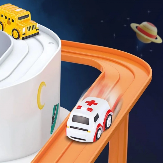 Interaktive Astronauten-Abenteuer-Hindernisbahn für Autos
