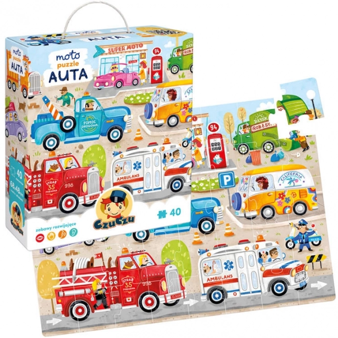 Puzzle 40-teilig MOTO PUZZLE AUTOS