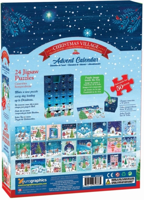 Eurographics Puzzle Adventskalender: Weihnachtsdorf