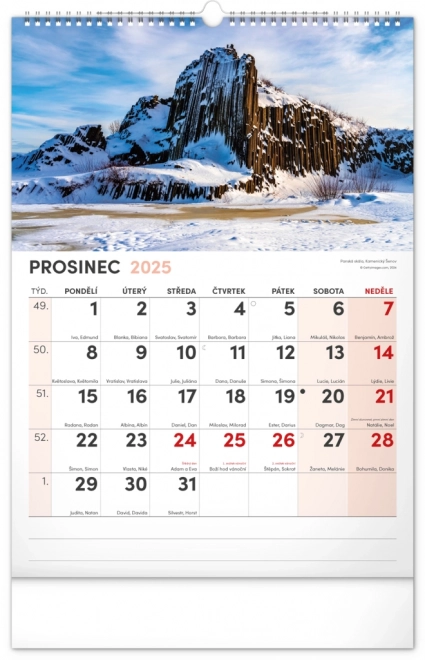 Notique Wandkalender Malerische Ecken von Tschechien 2025