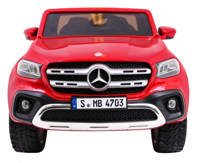 Mercedes Benz X-Klasse für Kinder Roter Lack + Fernbedienung + 4x4 + MP4 + Gepäckträger + EVA