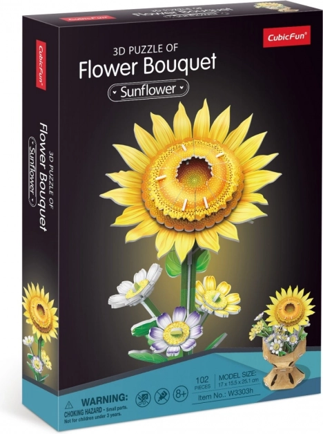 3D Puzzle Sonnenblumenstrauß