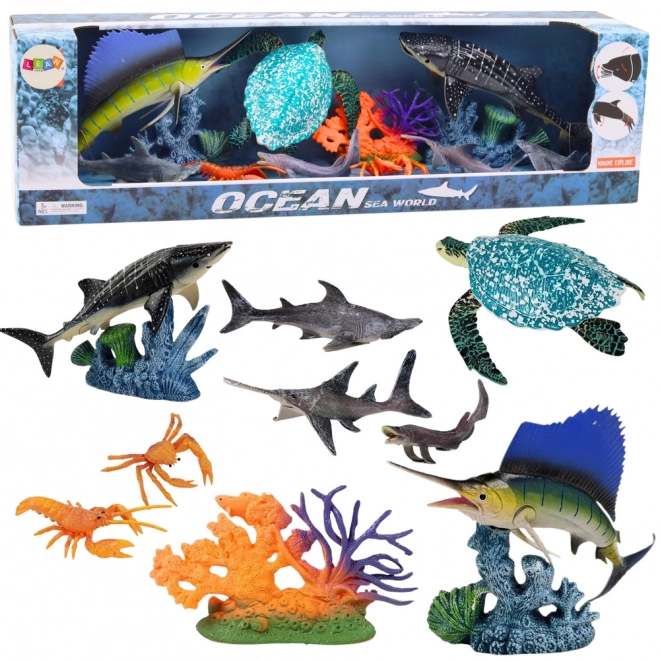 Set mit beweglichen Meeresfiguren