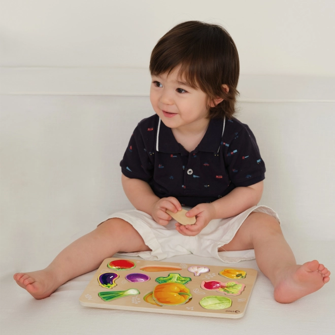Montessori Holzpuzzle Gemüse