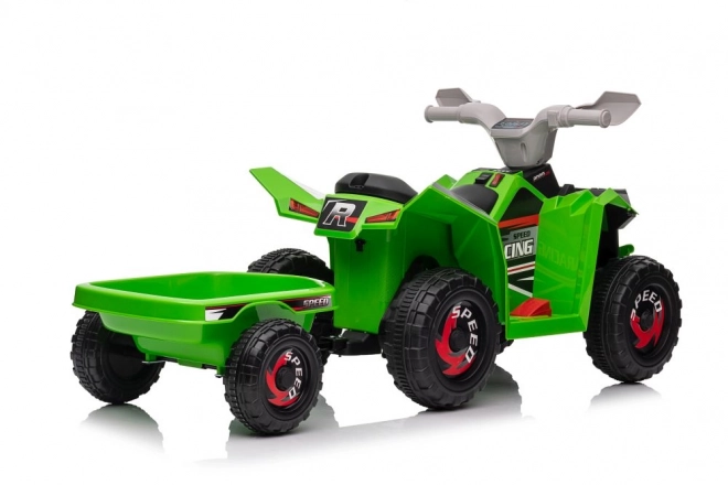 Elektrischer Quad mit Anhänger, grün