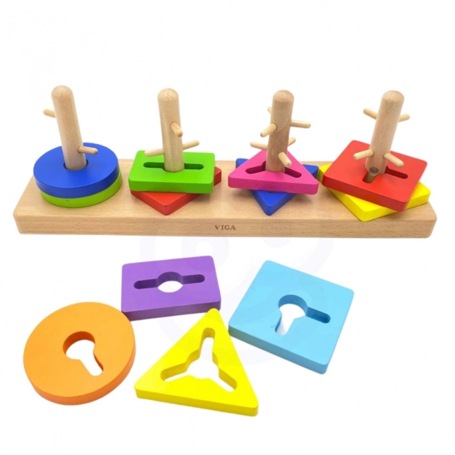 Holzpuzzle mit Formen