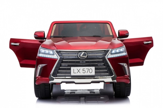 Lexus LX570 Lackiertes Auto für 2 Kinder Rot + Fernbedienung + EVA Räder + MP3 LED Radio