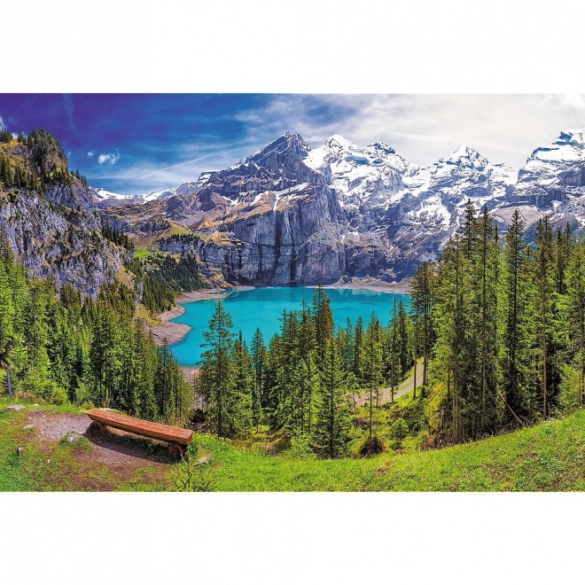 Puzzle Oeschinensee Alpen Schweiz 1500 Teile