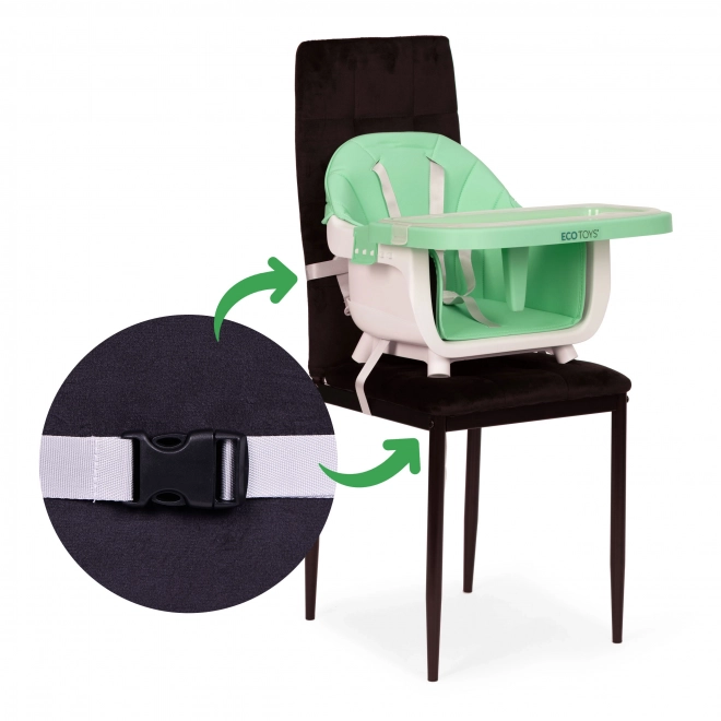 2-in-1 Hochstuhl für Kinder, grün, Ecotoys