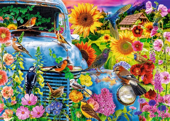 Puzzle 1000 Teile Premium Qualität - Ländliche Idylle: Singende Vögel