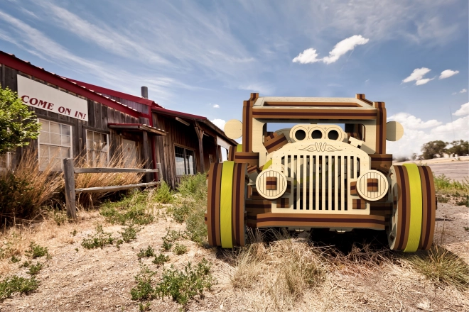 Holz 3D Puzzle - Hot Rod Auto