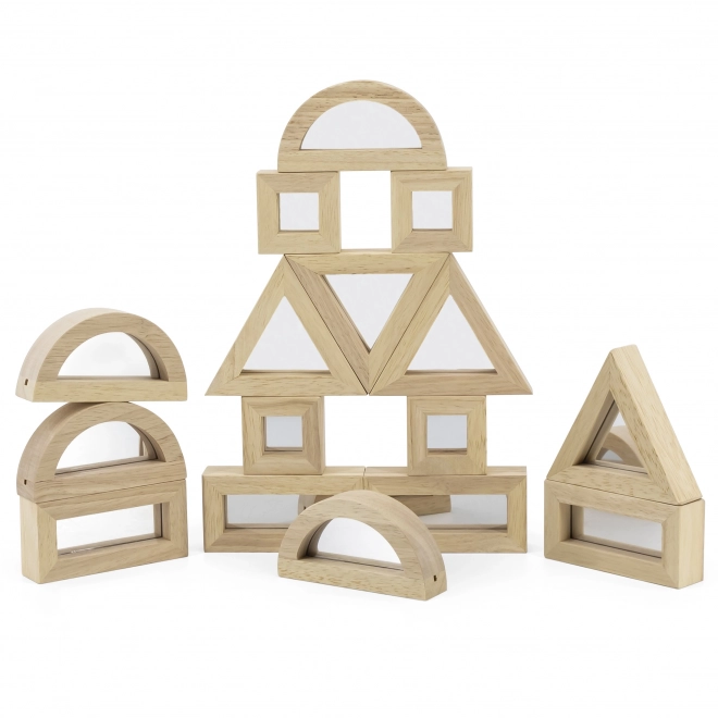 VIGA Spiegelholzbausteine Set