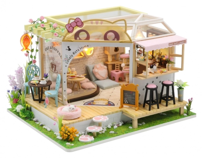 Miniatur-Katzen-Café mit Garten von 2Kids Toys