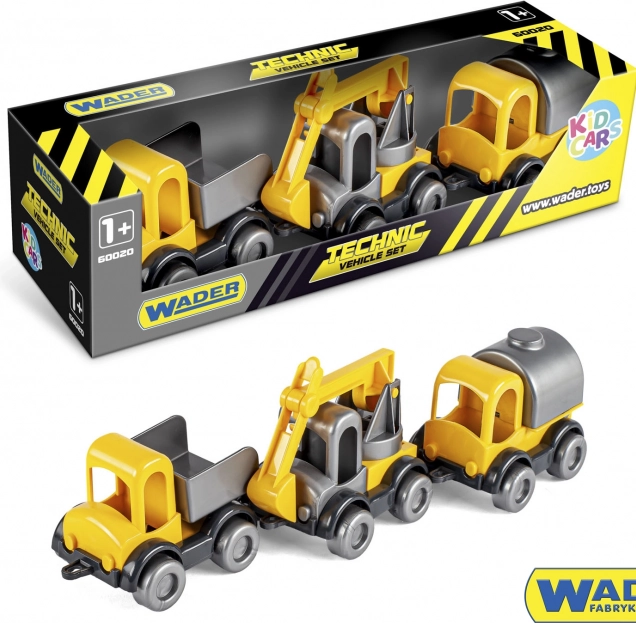 Wader Kid Cars Baustellenfahrzeuge Set