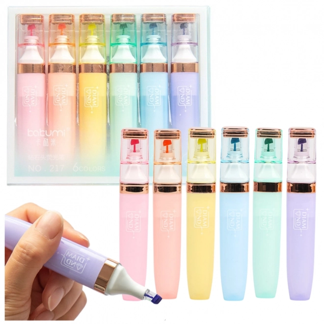 Pastellfarbener Textmarker-Set - 6 Stück
