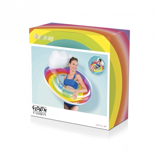 Aufblasbarer Schwimmring Regenbogen 107 cm