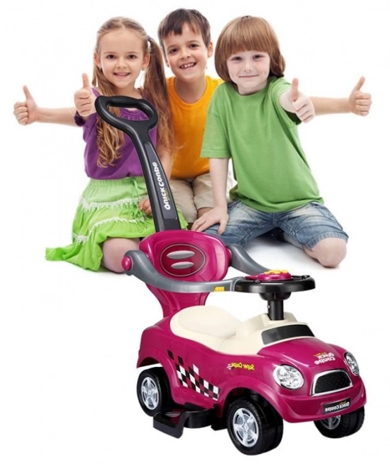 3-in-1 Kinderauto mit Schwenkrädern und Griff