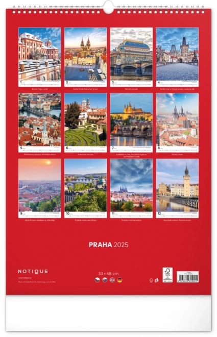 Wandkalender Prag 2025