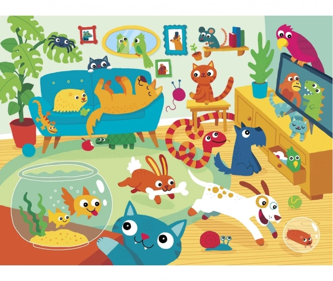 Puzzle Tier-Party 24 Teile