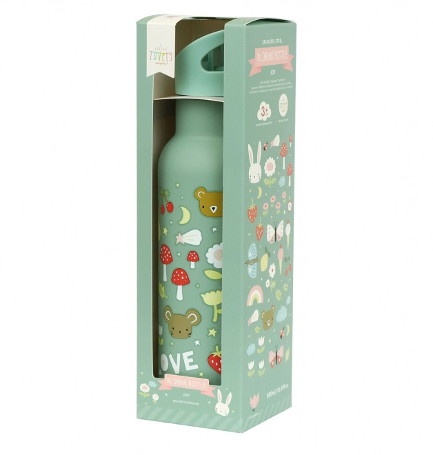 A Little Lovely Company Trinkflasche aus Edelstahl 500 ml – Freude