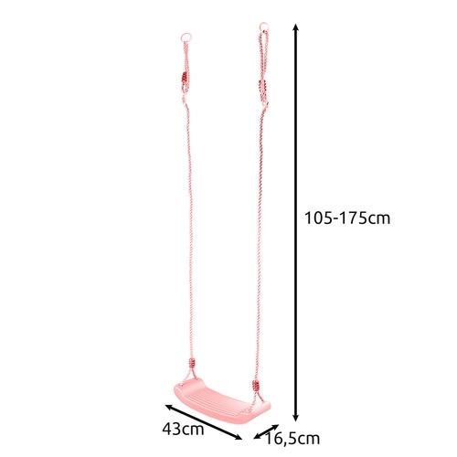 Kinder Schaukel auf Seil rosa