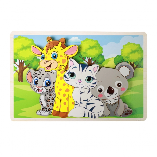 Holzpuzzle Tiere 8 Teile