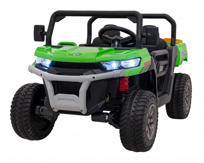 Auto Pick-Up Speed 900 pro Kinder Grün + 4x4 Antrieb + bewegliche Pumpe + Kofferraum + Fernsteuerung + Schaufel + LED Audio