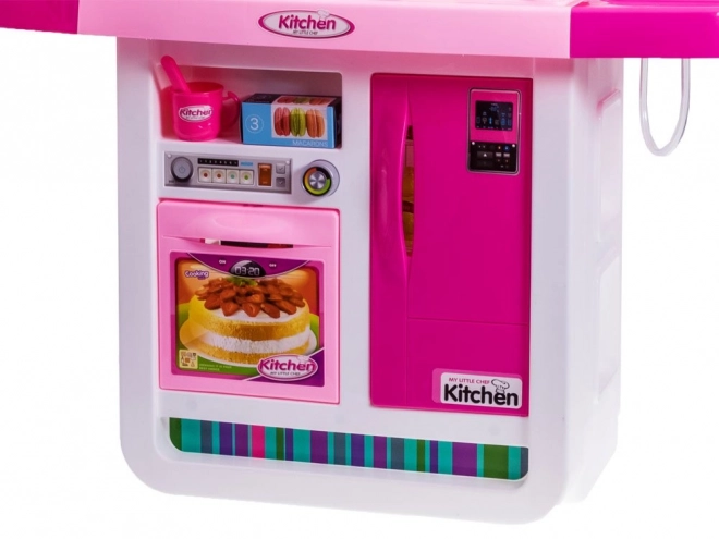 Interaktive Kinderküche mit Kühlschrank – rosa