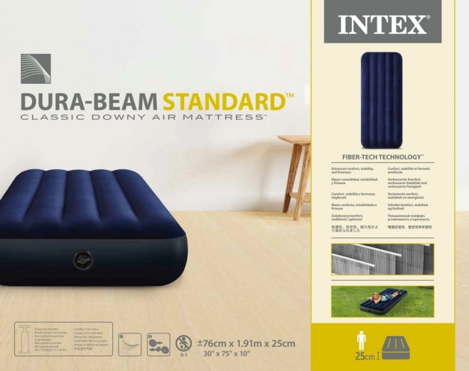 Aufblasbare Matratze 191x76 cm Velours INTEX