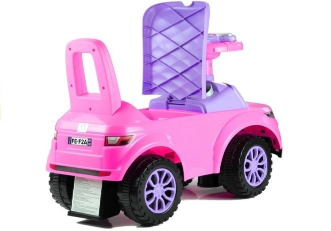 Rutschauto für Mädchen mit Spiel und Licht in Rosa