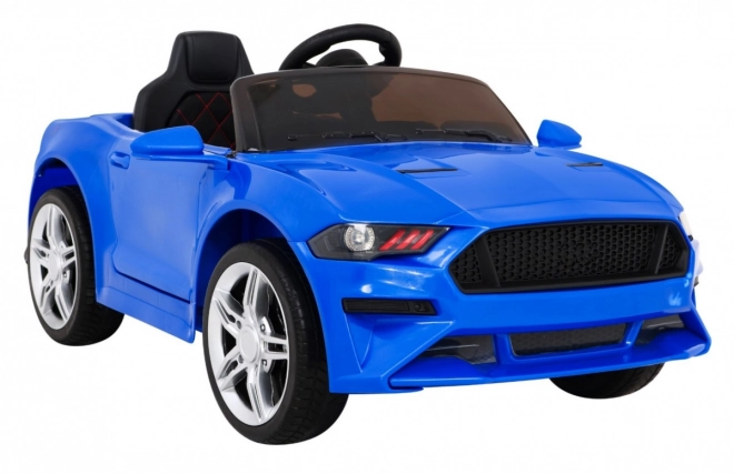 GT Sportwagen für Kinder blau + Fernbedienung + langsamer Start + Gepäckträger + MP3 LED-Diode