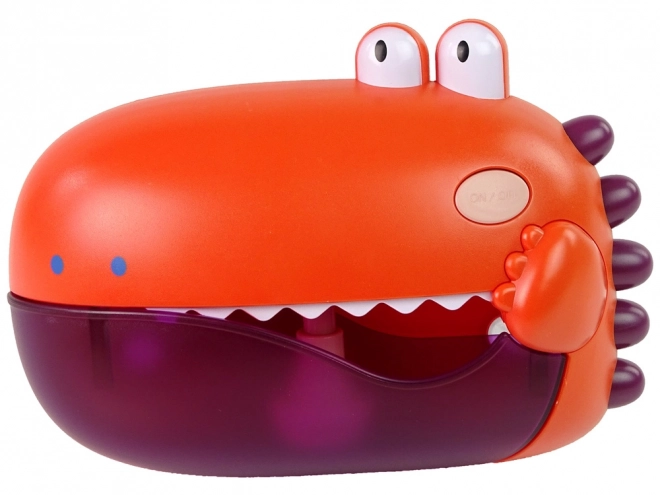 Badspielzeug für Kinder Dino - roter Blasengenerator mit Batterie