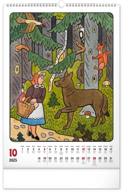 Wandkalender Josef Lada 2025