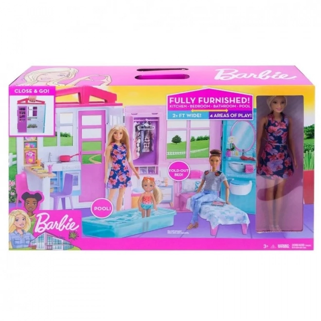 Barbie Puppenhaus mit Zubehör und Puppe