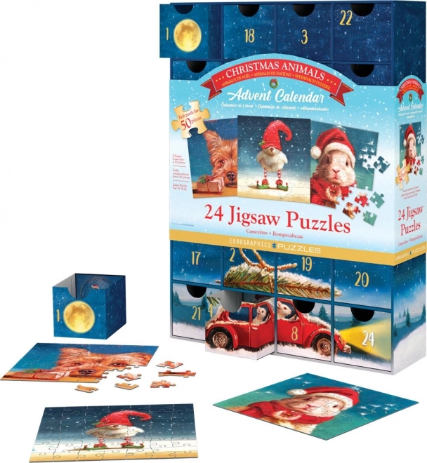 Eurographics Puzzle Adventskalender: Weihnachtstiere