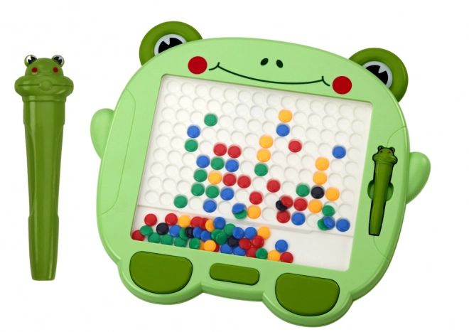 Magnetisches Lerntablett Frosch mit Stift und Perlen