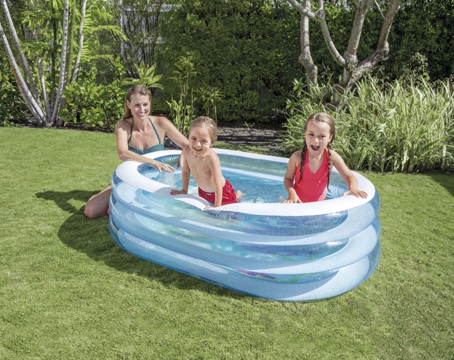 Aufblasbarer ovaler Kinderpool für den Garten