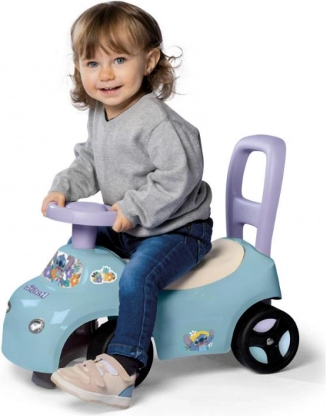 Rutschauto mit Stitch-Motiv