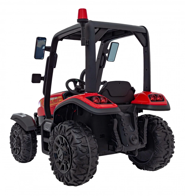 Traktor mit Anhänger rot
