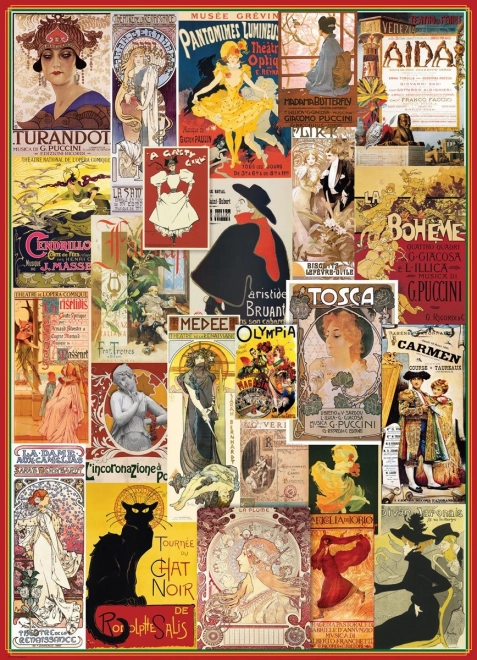 Eurographics Puzzle Vintage Poster aus Oper und Theater 1000 Teile