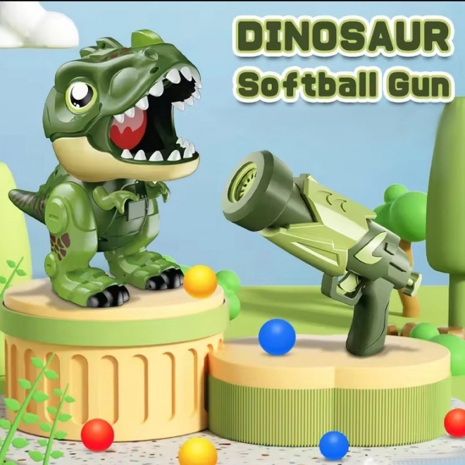 Interaktiver Schaumstoff-Kugelblaster mit Dinosaurier