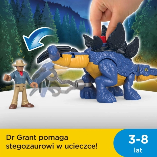 Jurassic World Imaginext Figuren Set Stegosaurus und Dr. Grant