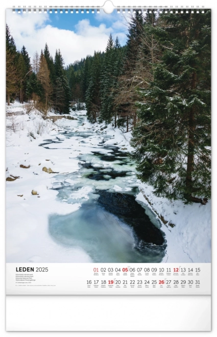 Wandkalender Nationale Parks Tschechiens und Mährens 2025