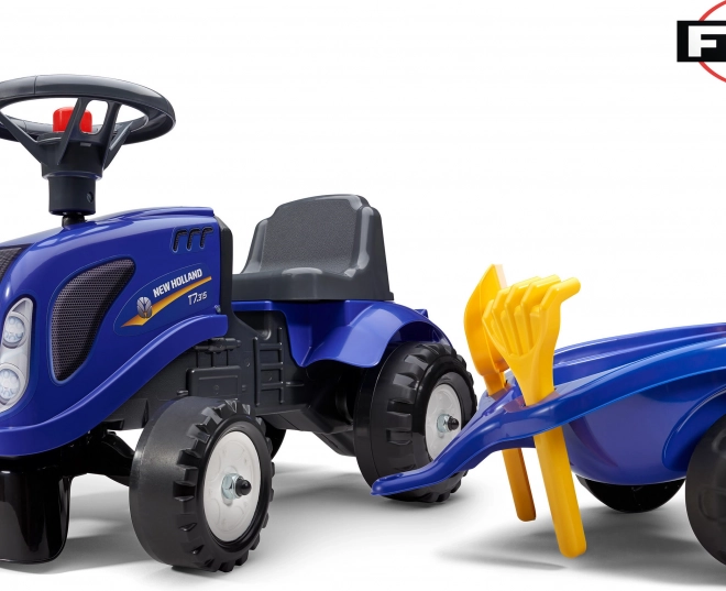 Rutschfahrzeug Baby New Holland T7 mit Anhänger und Zubehör