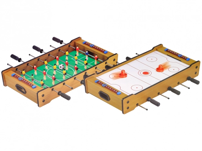 Holztisch 2 in 1 Fußball & Airhockey