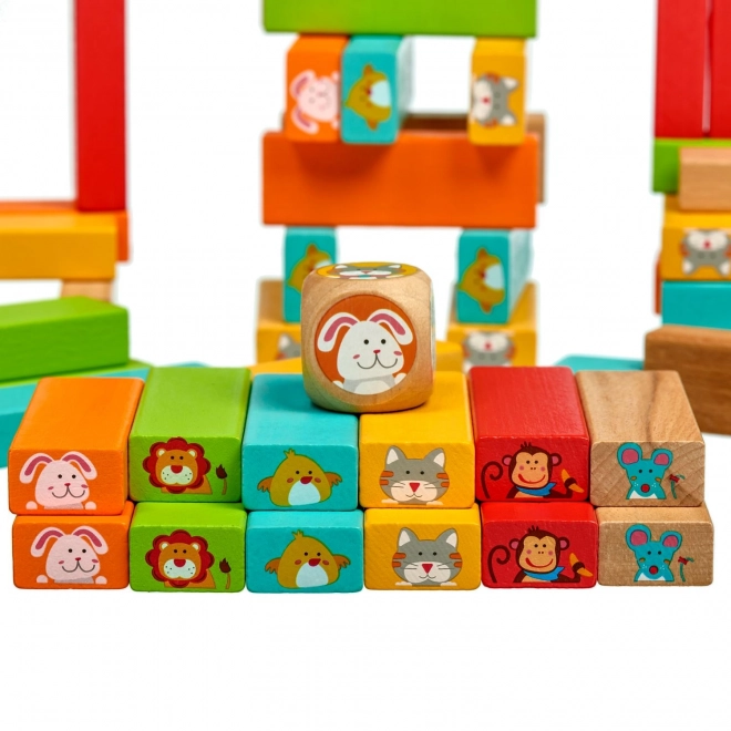 Lucy & Leo Holzspiel Jenga für Kinder - Errate das Tier!