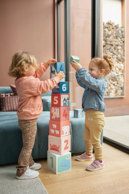 Stapelspiel für Kinder mit Zahlen