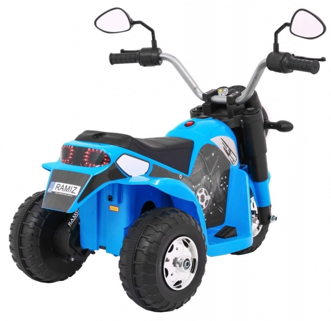 Minibike mit Akku für Kinder Blau mit Sound und LED-Lichtern