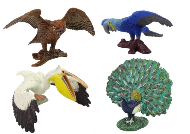 Figuren Set Vögel der Welt - Papagei, Pfau, Pelikan