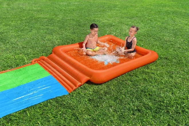 Doppel-Wasserrutsche SUPER SPLASH mit Kinderpool